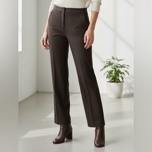 NWT Banana Republic Lindsey Pant Chocolate 80% Wool Straight Leg Pants, Size 0